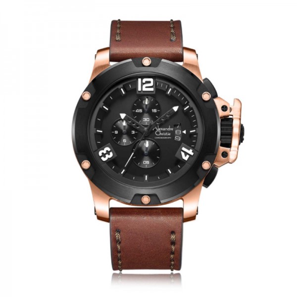 Alexandre Christie AC 6295 Rosegold Black Brown MCLBRBA Alexandre Christie AC 6295 Rosegold Black Brown MCLBRBA
